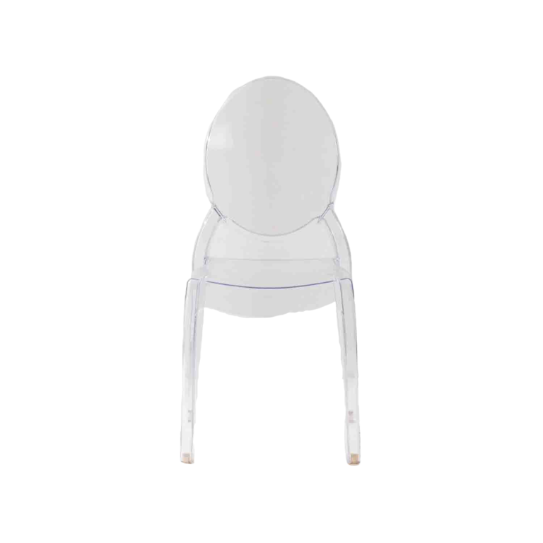 Plastic Chair PC (4 Chairs) - Transparent & Elegant | LEUKHOME