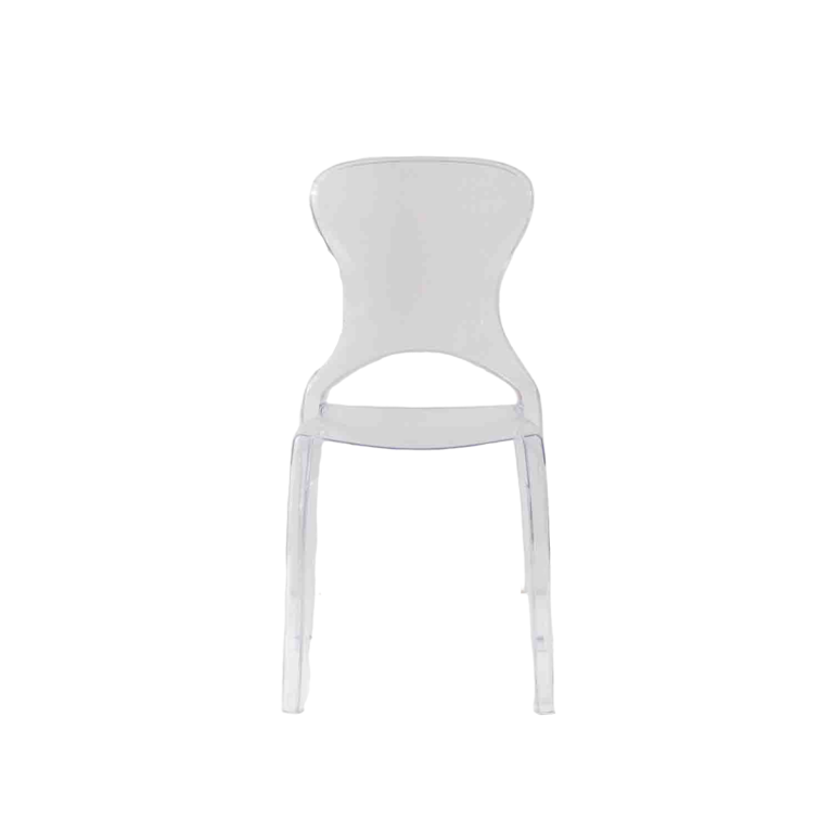 Plastic Chair (4 Chairs) - Transparent PC Material | LEUKHOME