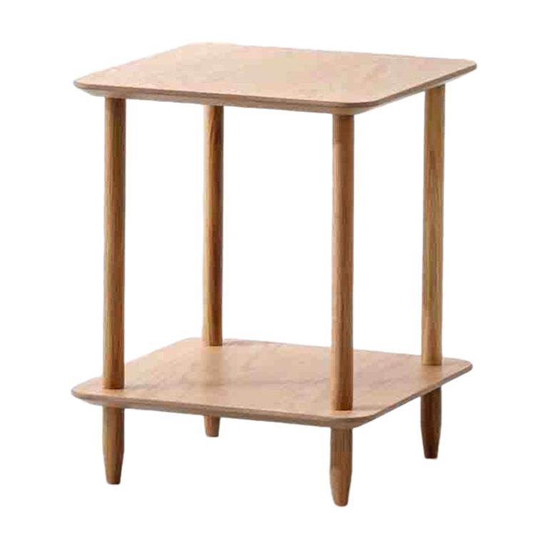 Coffee Table Oak Veneer MDF - Hexagonal Double - layer | LEUKHOME