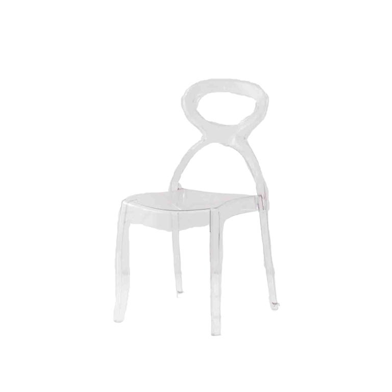 Plastic Chair (4 Chairs) - Transparent PC & Unique Design | LEUKHOME