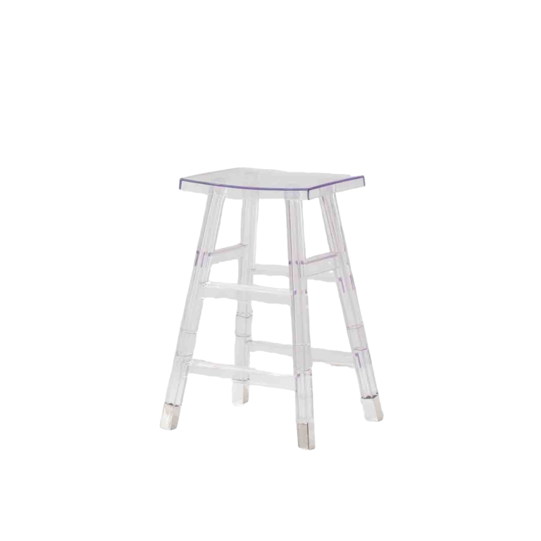 Plastic Chair PC (2 Chairs) - Crystal Clear & Impact Resistant | LEUKHOME