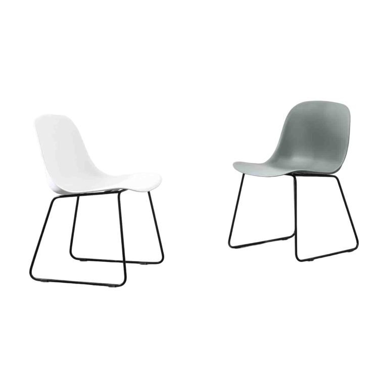 Plastic Chair PP (2 Chairs) - Light & Supportive | LEUKHOME