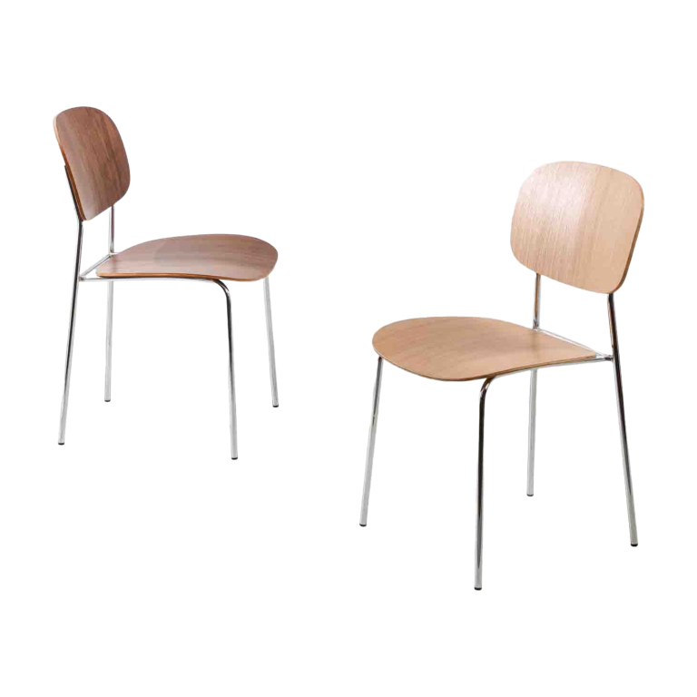 Dining Chair (2 Chairs). Natural - Modern Style Fusion | LEUKHOME