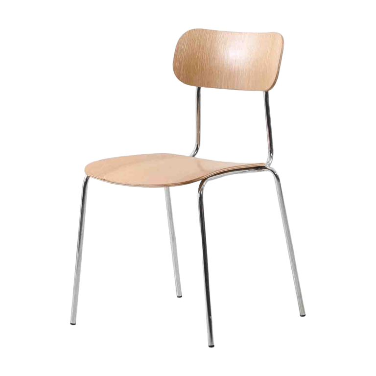 Dining Chair (4 Chairs) - Light Retro Style | LEUKHOME