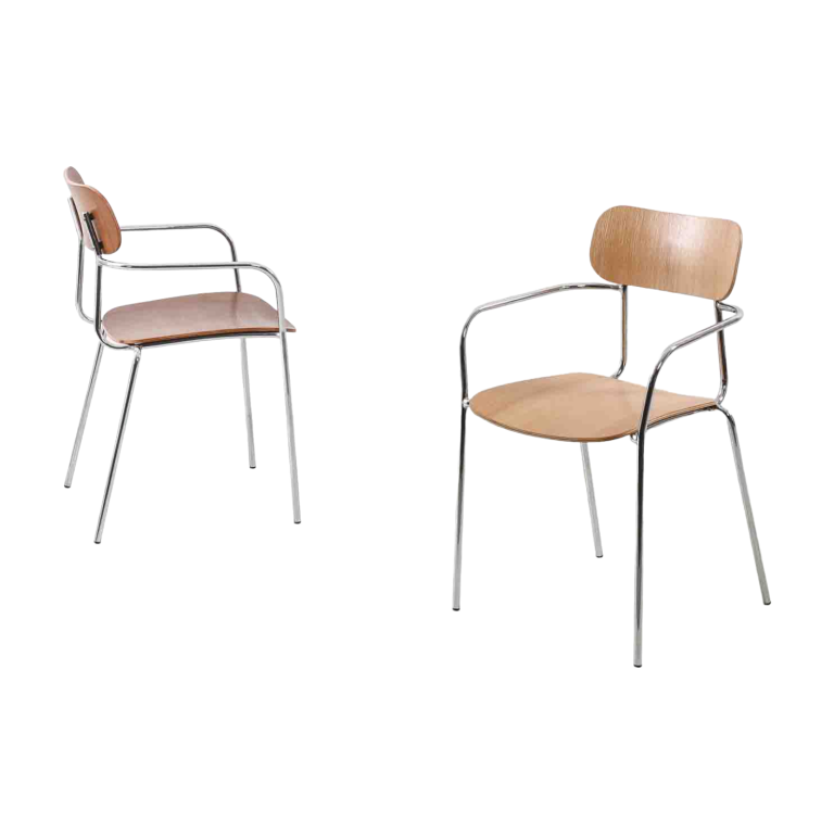 Dining Chair (2 Chairs) - Retro Industrial Style | LEUKHOME