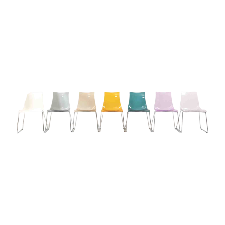 Plastic Chair (2 Chairs) - Transparent Design | LEUKHOME
