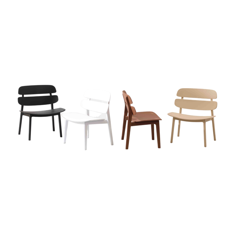 Plastic Chair (4 Chairs) - Simple Design | LEUKHOME