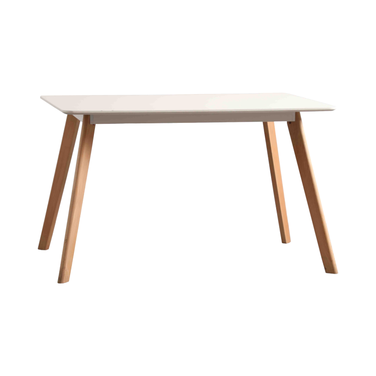 White Rectangular Wooden Coffee Table - Smooth Surface | LEUKHOME