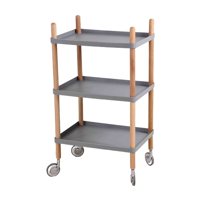 Side table - 3 - layer Storage & Movable Wheels | LEUKHOME