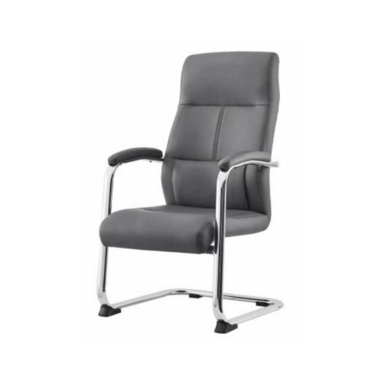 Black PU Upholstered Office Chair - Comfortable & Sturdy | LEUKHOME