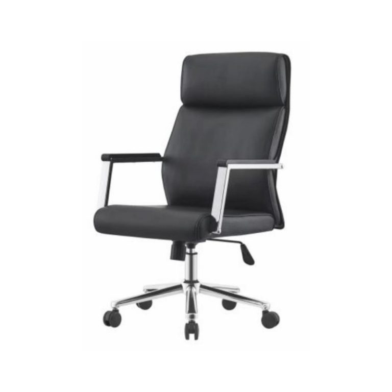 PU Upholstered Office Chair with Wheels - High - Elastic Sponge | LEUKHOME