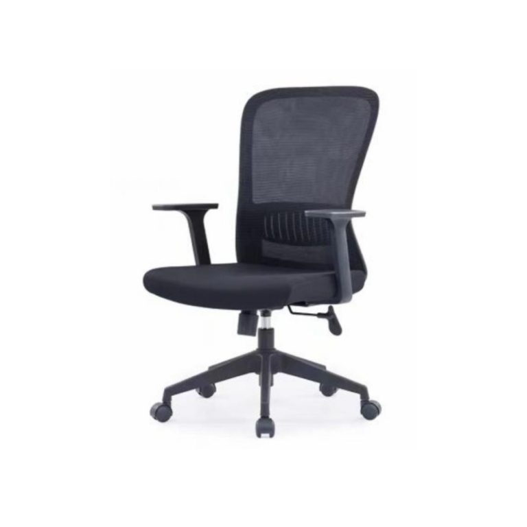 Ergonomic Design Office Chair with Wheels - All - black Mesh | LEUKHOME