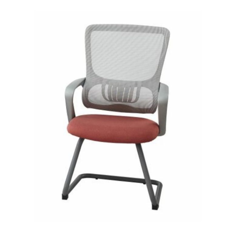 Red Fabric Ergonomic Office Chair | LEUKHOME