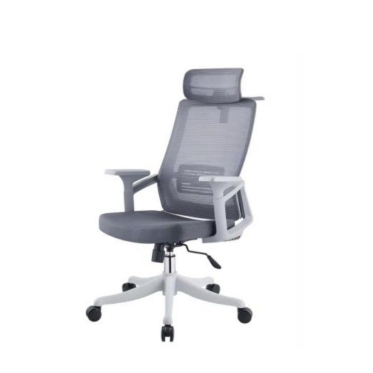 Grey Mesh Fabric Ergonomic Office Chair - Stable & Durable | LEUKHOME