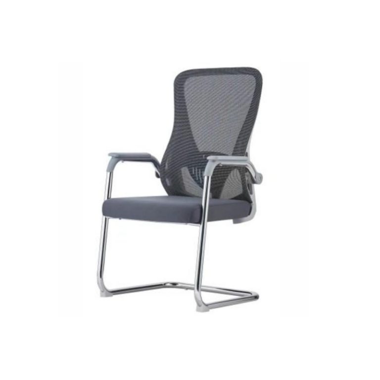 Grey Mesh Fabric Ergonomic Office Chair - Breathable & Supportive | LEUKHOME