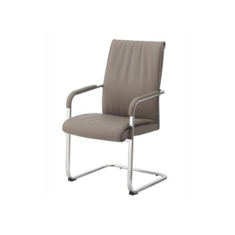 Grey PU Ergonomically Designed Office Chair | LEUKHOME
