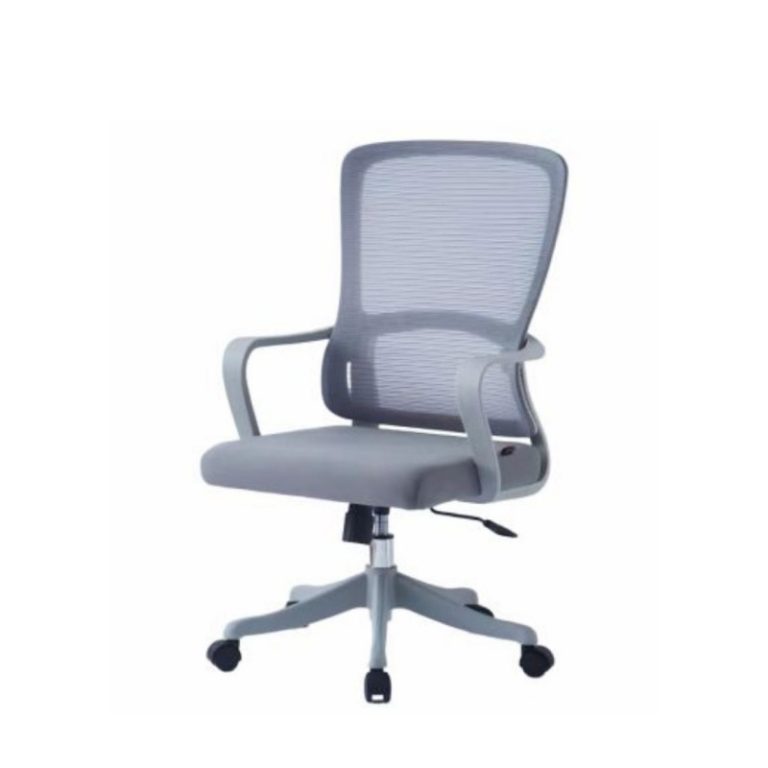 Grey Ergonomic Design Office Chair with Wheels - Breathable Mesh | LEUKHOME