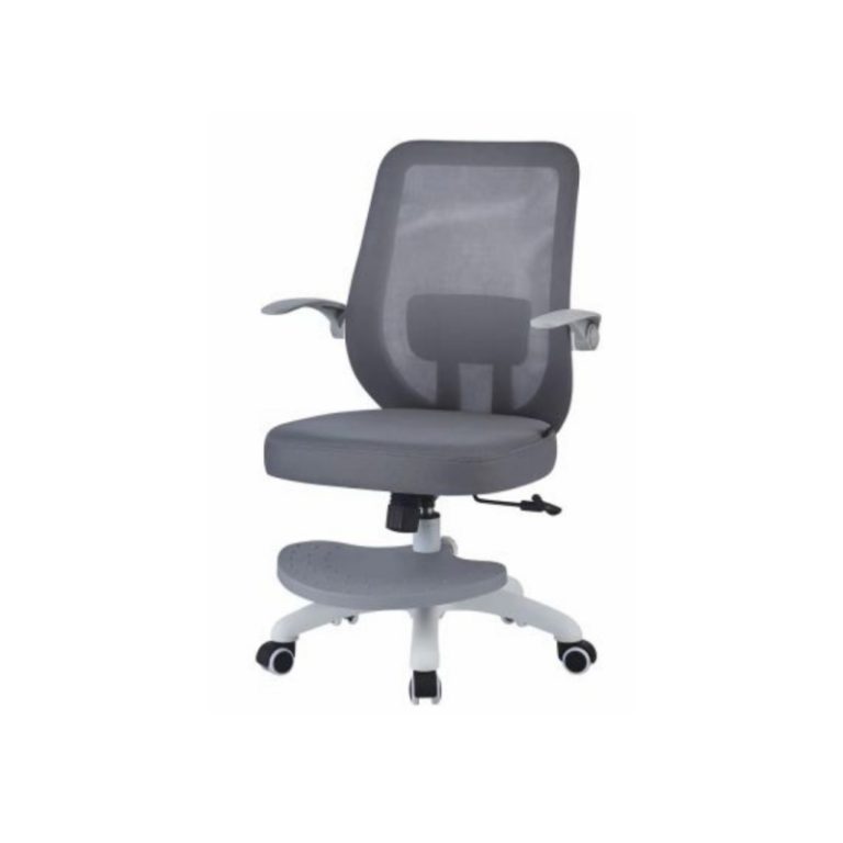 Grey Ergonomic Design Office Chair with Wheels | LEUKHOME