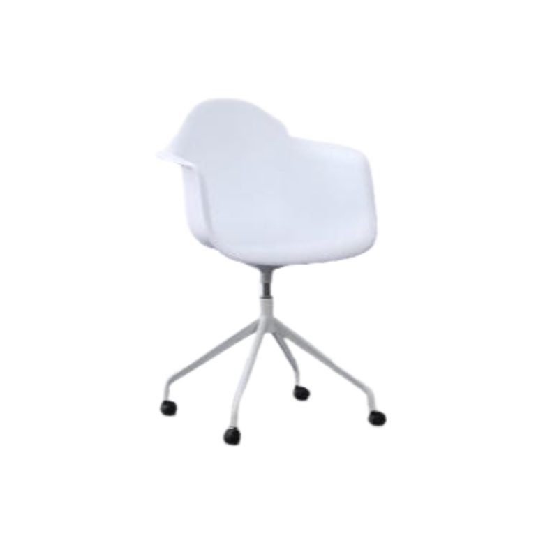 Plastic Lounge Chair with 360° Rotating Wheels | LEUKHOME