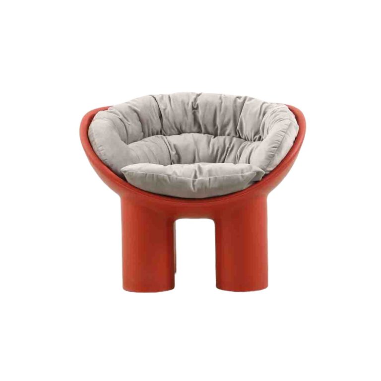 Plastic Chair Lounge with Natural Wrap | LEUKHOME