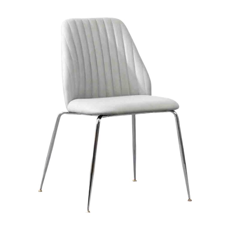 Dining Chair. Backrest Vertical Strip Pressing | LEUKHOME