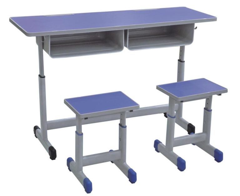 Versatile Double Desk and Chair Set Full - Age Adjustment | LEUKHOME